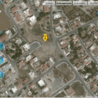 A 530m2 plot for sale in a residential cul de sac located in Pervolia